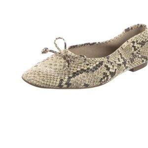 SCHUTZ Women's Beige Snake Print Loafers